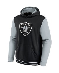 FANATICS Branded Blackgray Las Vegas Raiders Block Party Pullover Hoodie