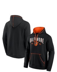 FANATICS Branded Blackorange Baltimore Orioles Ultimate Champion Logo Pullover Hoodie