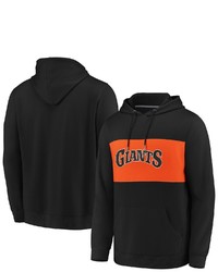 FANATICS Branded Blackorange San Francisco Giants True Classics Faux Cashmere Pullover Hoodie