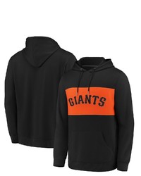 FANATICS Branded Blackorange San Francisco Giants True Classics Team Faux Cashmere Pullover Hoodie