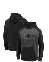 FANATICS Branded Heathered Charcoalblack San Antonio Spurs Game Day Ready Raglan Pullover Hoodie In Heather Charcoal At Nordstrom