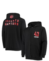 FANATICS Branded Pascal Siakam Black Toronto Raptors Player Name Number Full Zip Hoodie Jacket