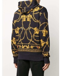 VERSACE JEANS COUTURE Chain Link Print Cotton Hoodie