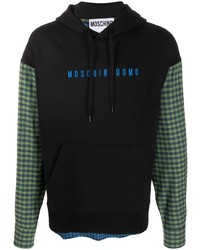Moschino Checked Panels Drawstring Hoodie