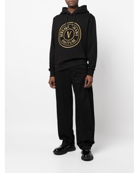 VERSACE JEANS COUTURE Cotton Logo Print Hoodie