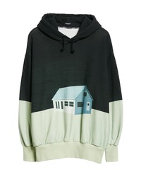 Undercover Cs House Print Pullover Hoodie In Black At Nordstrom