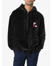 Burberry Embroidered Chequer Ekd Velour Hoodie