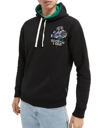 Scotch & Soda Embroidered Patch Organic Cotton Blend Hoodie