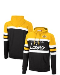 Mitchell & Ness Goldblack Los Angeles Lakers Head Coach Pullover Hoodie