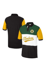 Mitchell & Ness Green Portland Timbers Since 96 Color Blocked Polo