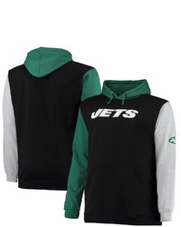 PROFILE Greenblack New York Jets Big Tall Pullover Hoodie