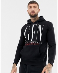Good For Nothing Hoodie With Large Logo In Black