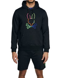 Psycho Bunny Leo Graphic Hoodie In Black At Nordstrom