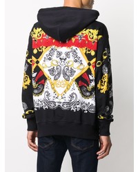 VERSACE JEANS COUTURE Logo Baroque Print Hoodie
