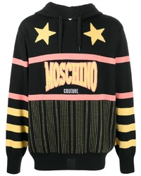 Moschino Logo Intarsia Knitted Hoodie
