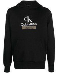 Calvin Klein Jeans Logo Print Cotton Blend Hoodie