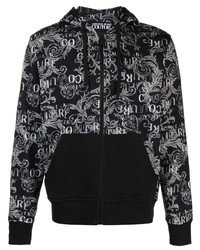 VERSACE JEANS COUTURE Logo Print Detail Hooded Jacket