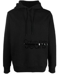 Calvin Klein Jeans Logo Print Drawstring Hoodie