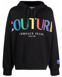 VERSACE JEANS COUTURE Logo Print Organic Cotton Hoodie