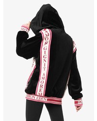 Dolce & Gabbana Logo Strip Zip Up Hooded Jumper