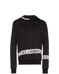 Dolce & Gabbana Logo Tape Print Cotton Hoodie