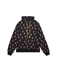 Wesc Mike Flash Print Cotton Hoodie In Black At Nordstrom