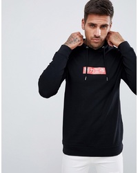 ASOS DESIGN Muscle Hoodie With Text Print In Black