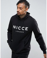 Nicce London Nicce Hoodie In Black With Large Logo