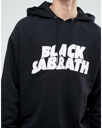 Asos Oversized Hoodie With Black Sabbath Print