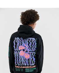 Crooked Tongues Oversized Hoodie With Cherry Rave Print