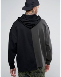 Asos Oversized Hoodie With Spliced Print