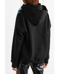 Moschino Oversized Printed Stretch Cotton Jersey Hoodie