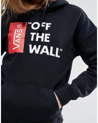 Vans Oversized Pullover Off The Wall Logo Hoodie In Black