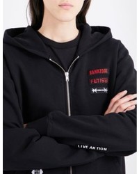 Yang Li Patch Embroidered Cotton Hoody