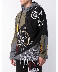 Haculla Printed Patchwork Hoodie