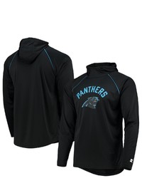 STARTE R Black Carolina Panthers Raglan Long Sleeve Hoodie T Shirt