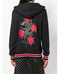 Quantum Courage Rose And Panther Hoodie