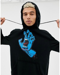 Santa Cruz Screaming Hand Hoodie In Black