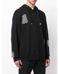 Just Cavalli Studded Patch Detail Hoodie