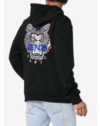 Kenzo Tiger Embroidered Zip Cotton Hoodie