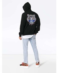 Kenzo Tiger Embroidered Zip Cotton Hoodie