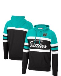Mitchell & Ness Turquoiseblack Vancouver Grizzlies Head Coach Pullover Hoodie
