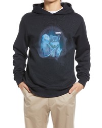 Renowned Wolves At Night Graphic Hoodie