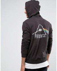 Poler Zip Up Hoodie With Psychedelic Back Print