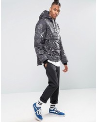 Hype Padded Overhead Jacket With Paint Splatter Print
