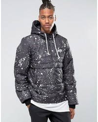 Hype Padded Overhead Jacket With Paint Splatter Print