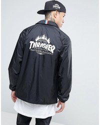 HUF X Thrasher Coach Jacket With Back Print