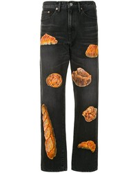 Doublet Bread Print Straight Leg Jeans