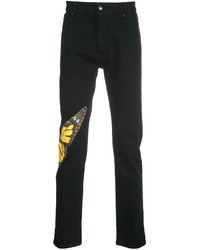 Palm Angels Butterfly Straight Leg Jeans