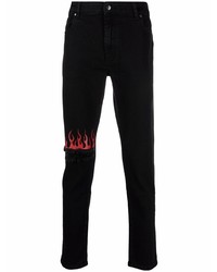 Vision Of Super Flame Print Distressed Jeans